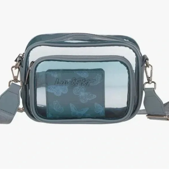 NWT Betsey Johnson Clear Crossbody Purse